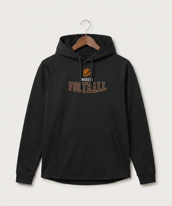 Underwood High School Football (Boys) - Black Hoodie - Full Front