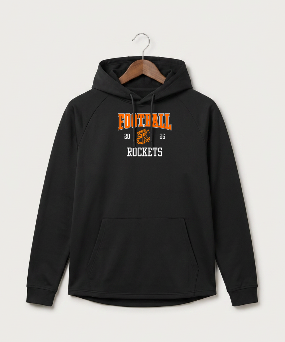 Underwood High School Football (Boys) - Black Hoodie - Full Front