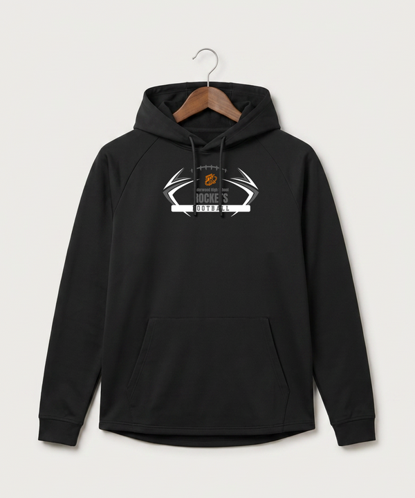 Underwood High School Football (Boys) - Black Hoodie - Full Front