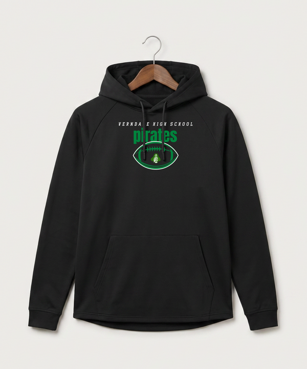 Verndale High School Football (Boys) - Black Hoodie - Full Front