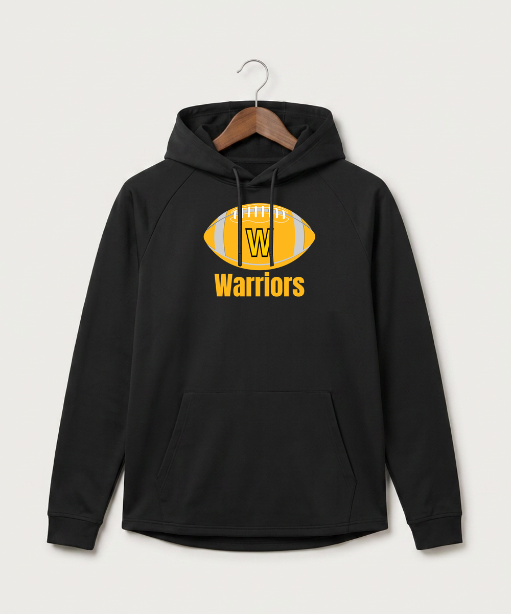 Warroad High School Football (Boys) - Black Hoodie - Full Front