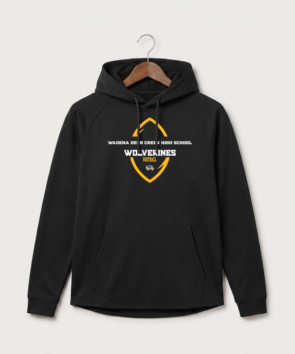 Wadena Deer Creek High School Football (Boys) - Black Hoodie - Full Front