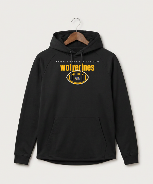 Wadena Deer Creek High School Football (Boys) - Black Hoodie - Full Front
