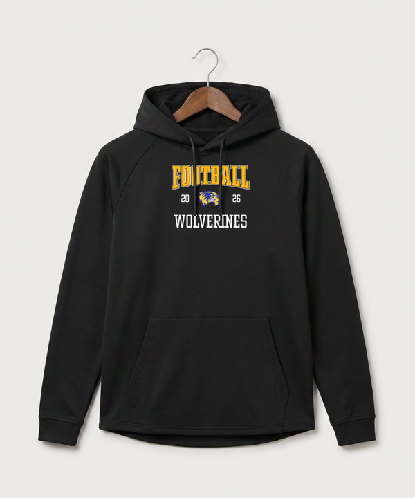 Wadena Deer Creek High School Football (Boys) - Black Hoodie - Full Front