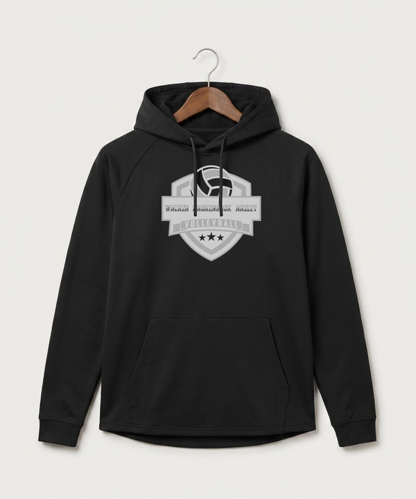 Walker Hackensack Akeley Volleyball (Girls) - Black Hoodie - Full Front