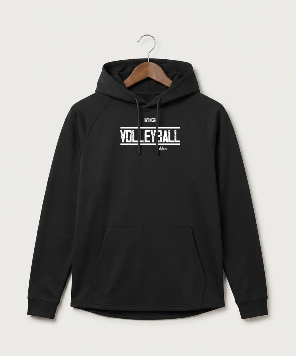 Walker Hackensack Akeley Volleyball (Girls) - Black Hoodie - Full Front
