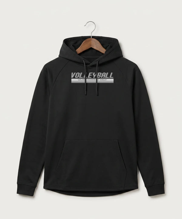 Walker Hackensack Akeley Volleyball (Girls) - Black Hoodie - Full Front