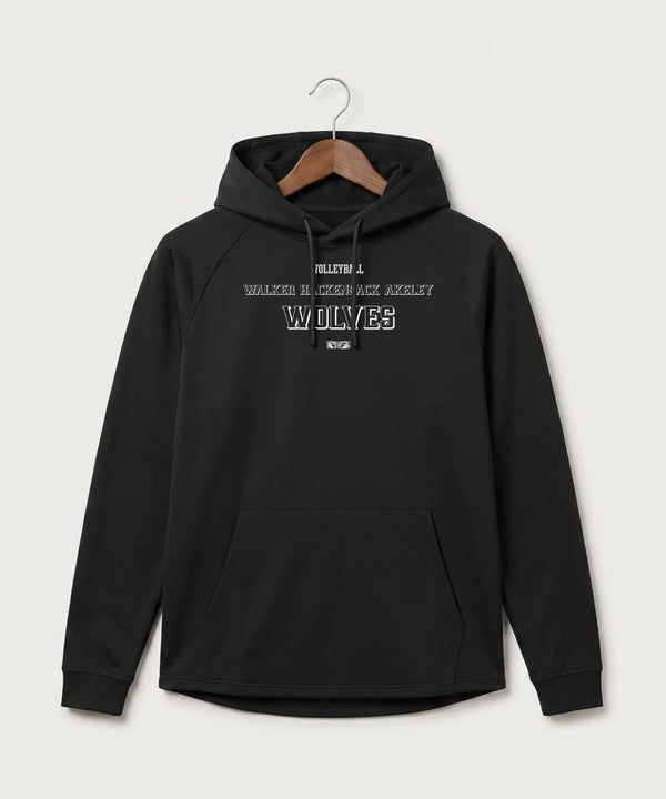 Walker Hackensack Akeley Volleyball (Girls) - Black Hoodie - Full Front