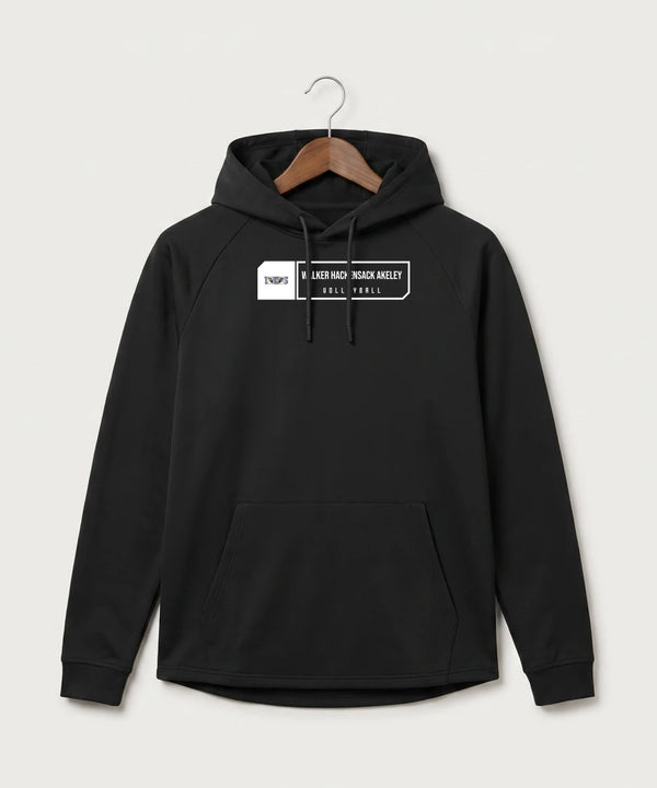 Walker Hackensack Akeley Volleyball (Girls) - Black Hoodie - Full Front