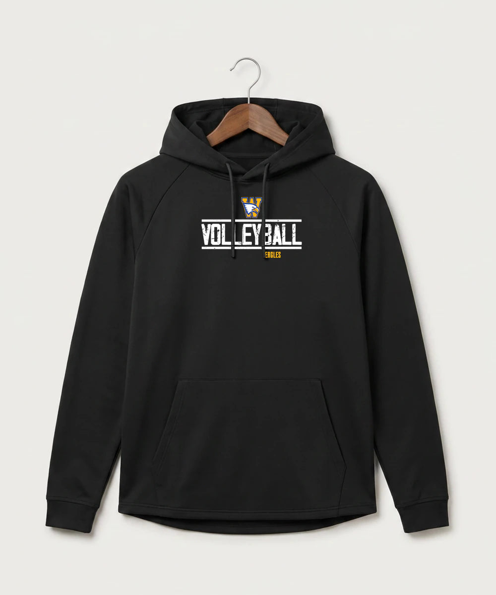 Windom Area High School Volleyball (Girls) - Black Hoodie - Full Front
