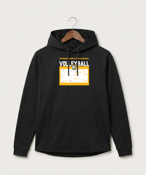Windom Area High School Volleyball (Girls) - Black Hoodie - Full Front