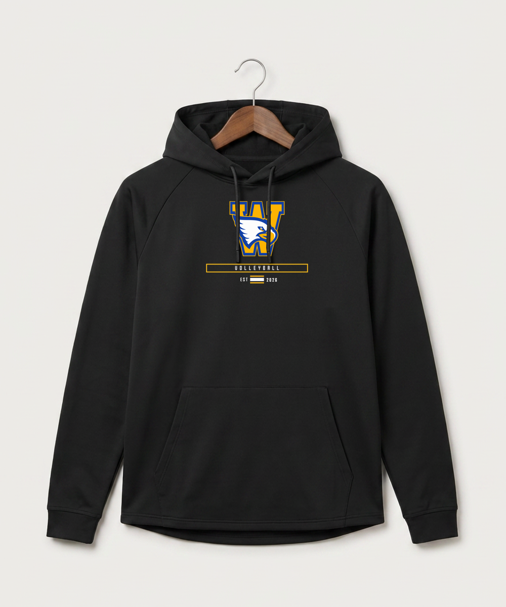 Windom Area High School Volleyball (Girls) - Black Hoodie - Full Front