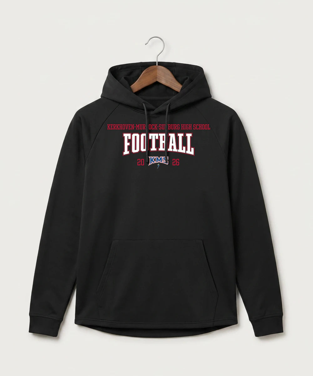 Kerkhoven-Murdock-Sunburg High School Football (Boys) - Black Hoodie - Full Front