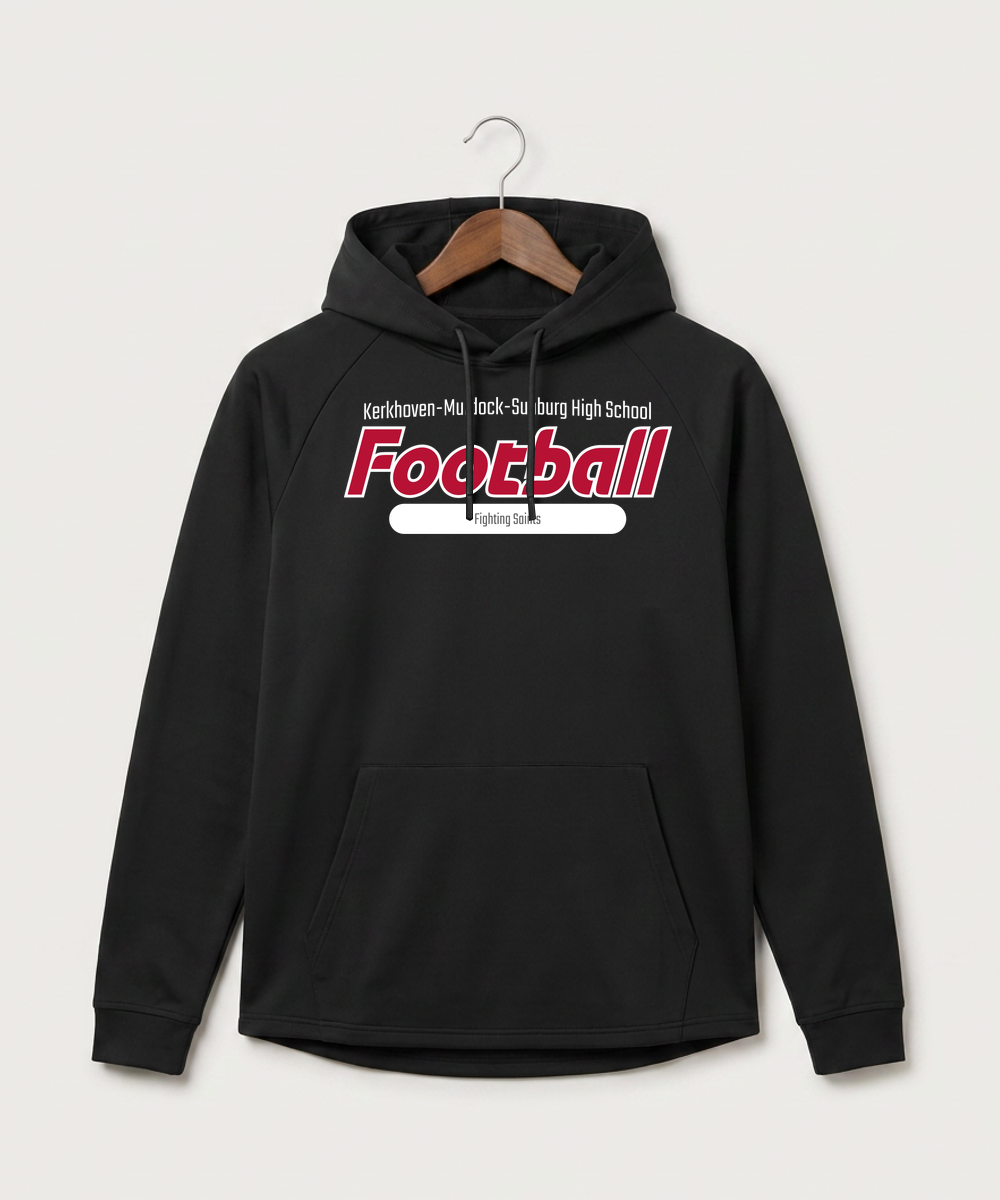 Kerkhoven-Murdock-Sunburg High School Football (Boys) - Black Hoodie - Full Front