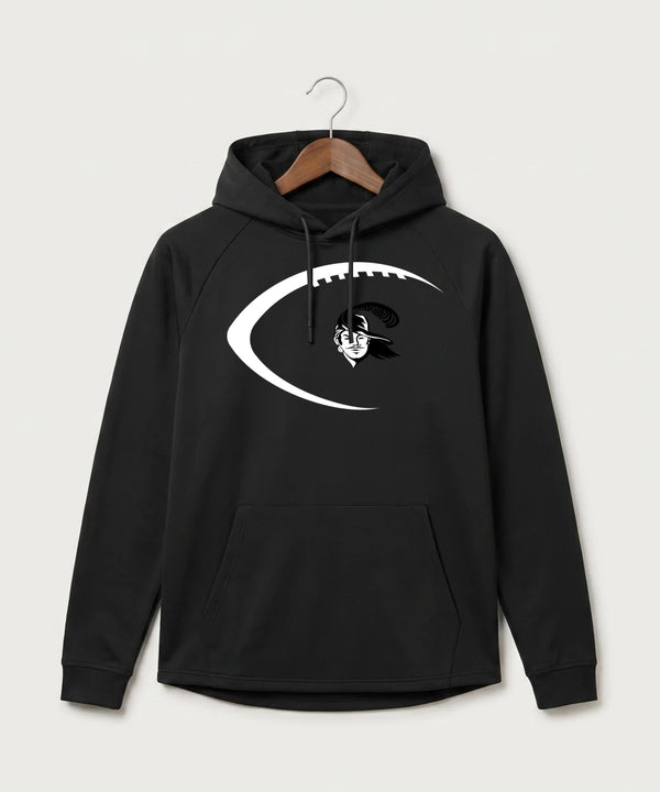 Border West Football (Boys) - Black Hoodie - Full Front