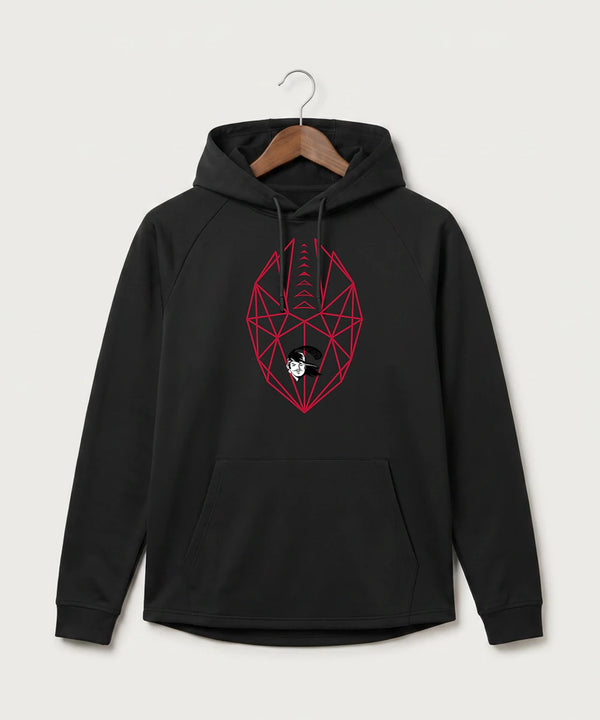 Border West Football (Boys) - Black Hoodie - Full Front