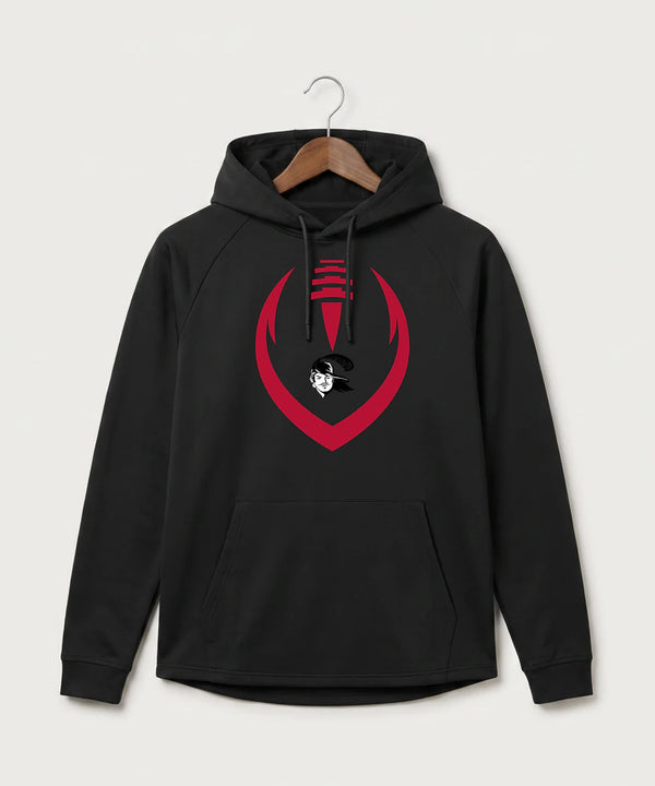 Border West Football (Boys) - Black Hoodie - Full Front