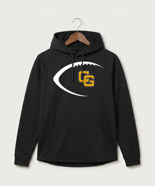 Clearbrook Gonvick High School Football (Boys) - Black Hoodie - Full Front