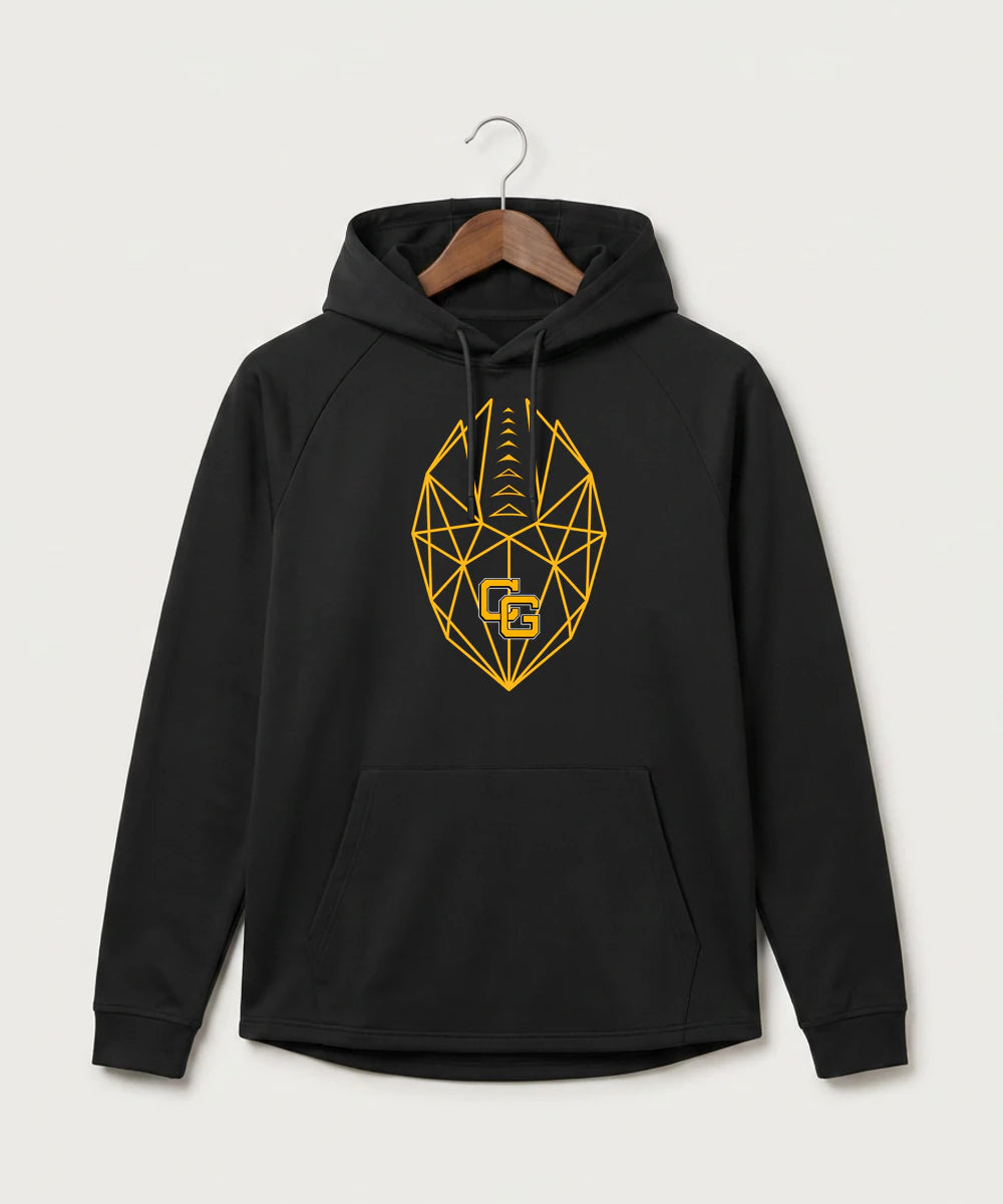 Clearbrook Gonvick High School Football (Boys) - Black Hoodie - Full Front