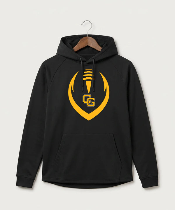 Clearbrook Gonvick High School Football (Boys) - Black Hoodie - Full Front