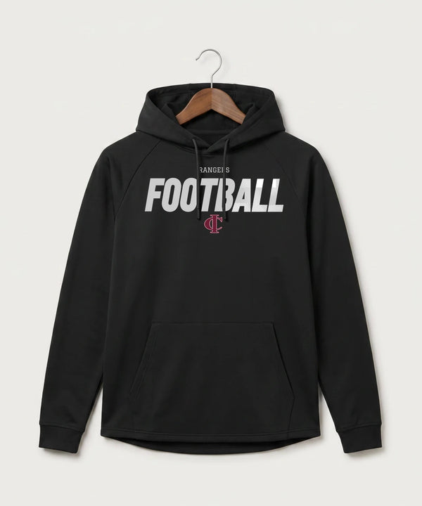 Crosby Ironton High School Football (Boys) - Black Hoodie - Full Front