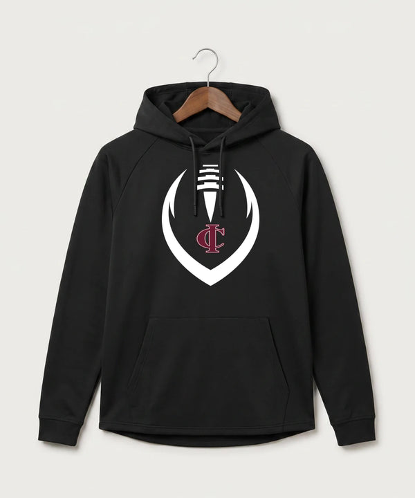 Crosby Ironton High School Football (Boys) - Black Hoodie - Full Front