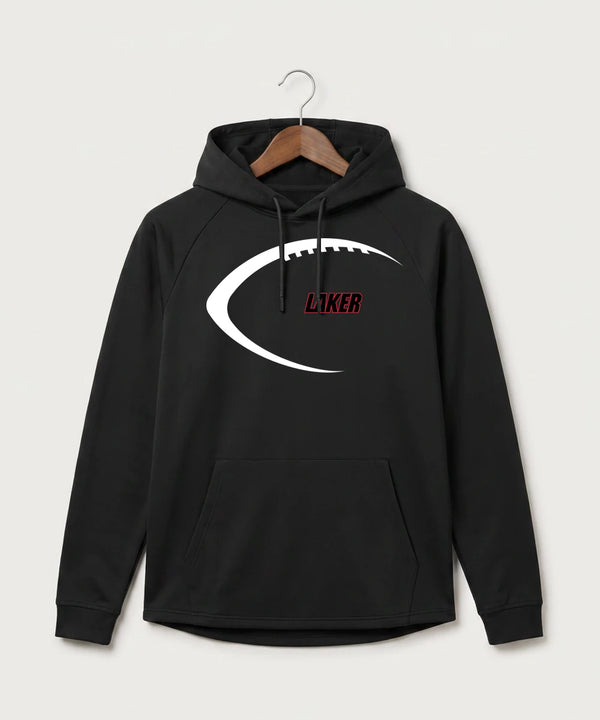 Detroit Lakes Community High School Football (Boys) - Black Hoodie - Full Front