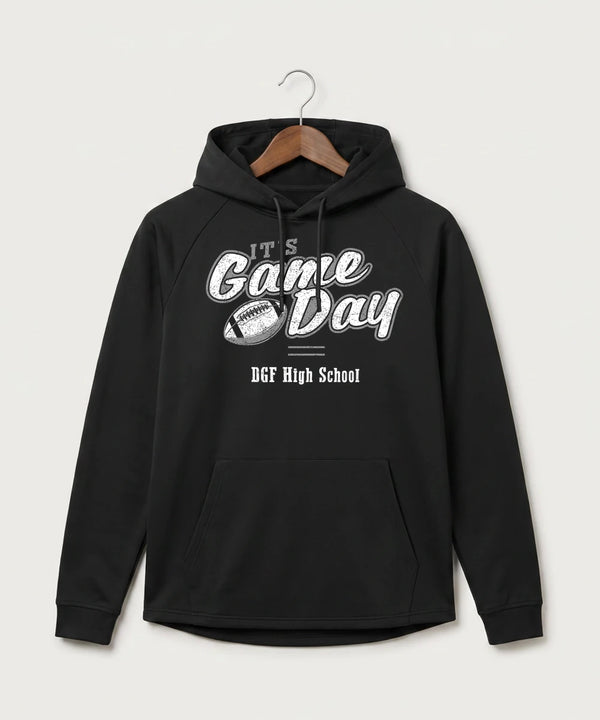 DGF High School Football (Boys) - Black Hoodie - Full Front