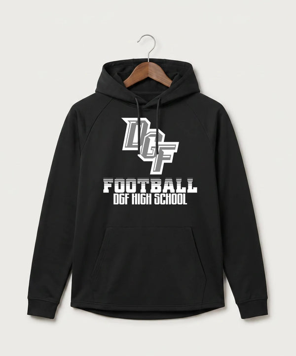 DGF High School Football (Boys) - Black Hoodie - Full Front