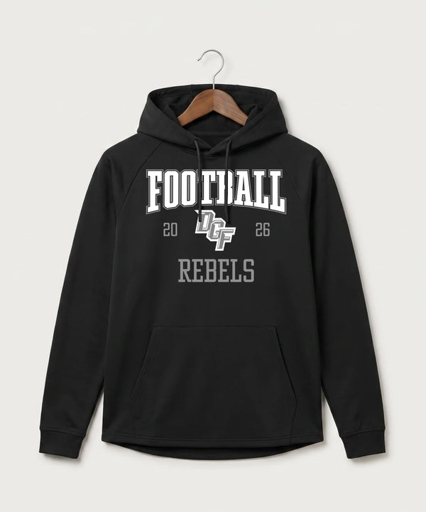 DGF High School Football (Boys) - Black Hoodie - Full Front