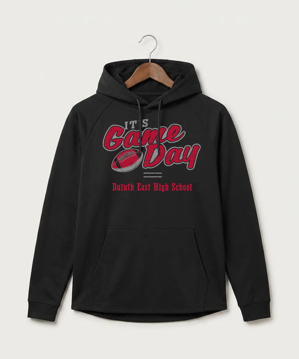 Duluth East High School Football (Boys) - Black Hoodie - Full Front