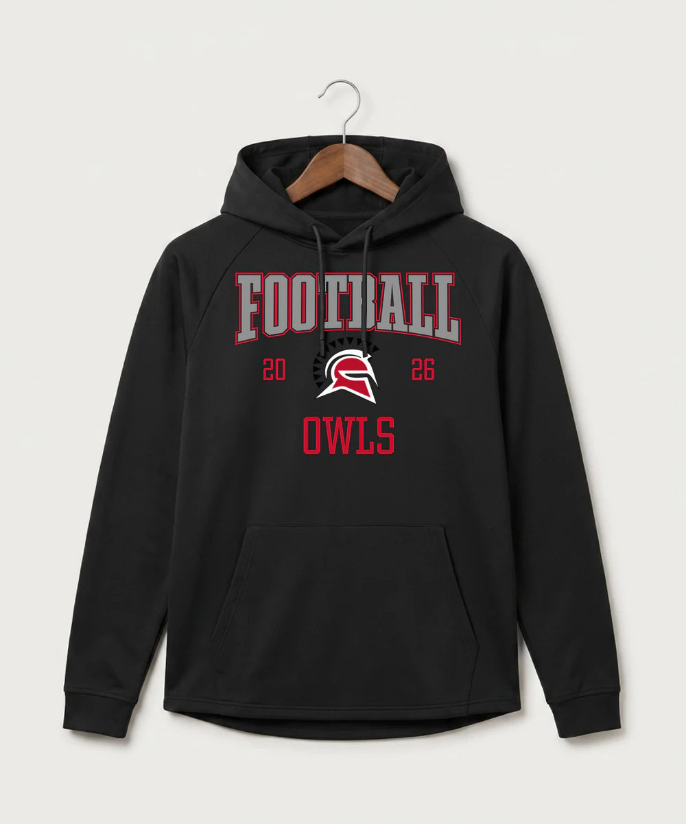 Hancock High School Football (Boys) - Black Hoodie - Full Front
