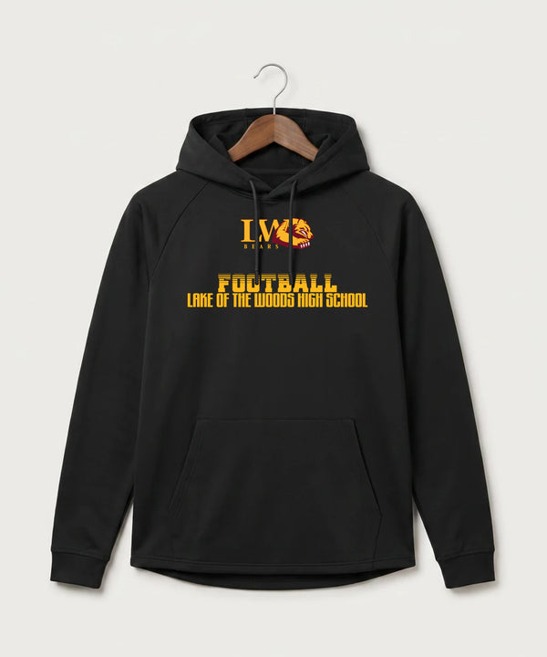 Lake of the Woods High School Football (Boys) - Black Hoodie - Full Front