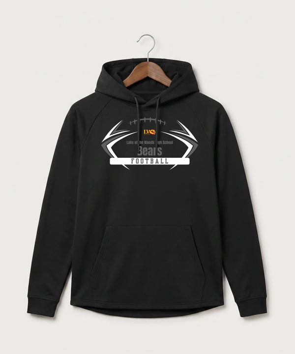 Lake of the Woods High School Football (Boys) - Black Hoodie - Full Front