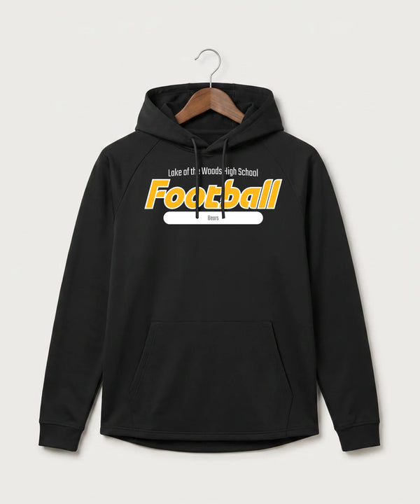 Lake of the Woods High School Football (Boys) - Black Hoodie - Full Front