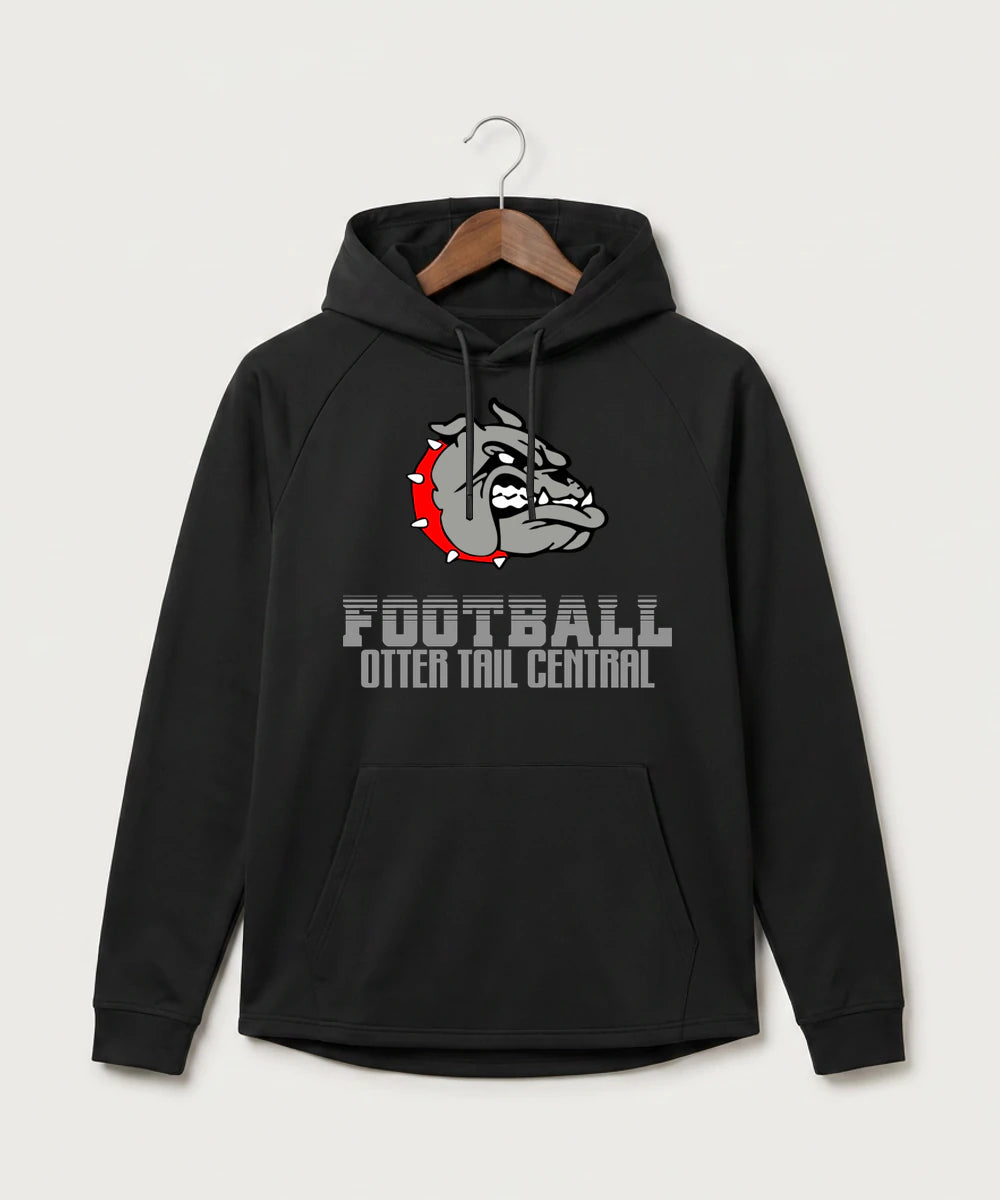 Otter Tail Central Football (Boys) - Black Hoodie - Full Front
