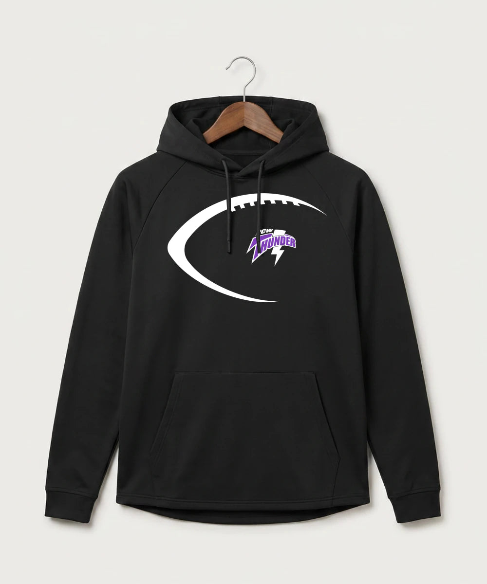Polk County West Football (Boys) - Black Hoodie - Full Front