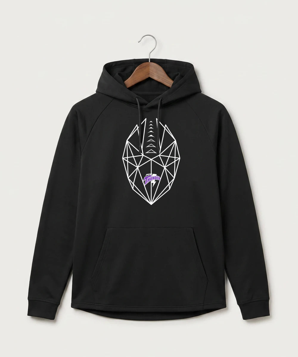 Polk County West Football (Boys) - Black Hoodie - Full Front