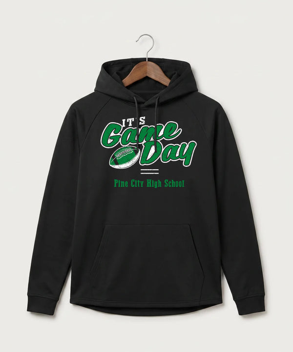 Pine City High School Football (Boys) - Black Hoodie - Full Front