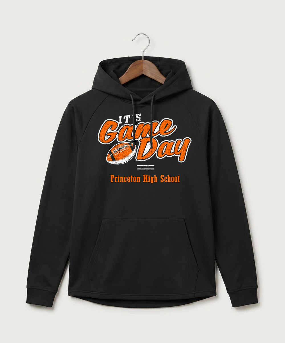 Princeton High School Football (Boys) - Black Hoodie - Full Front