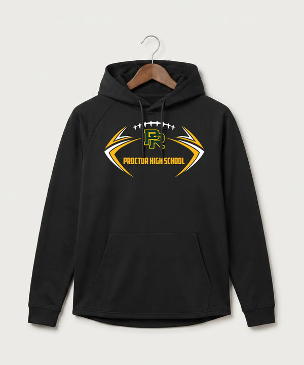 Proctor High School Football (Boys) - Black Hoodie - Full Front