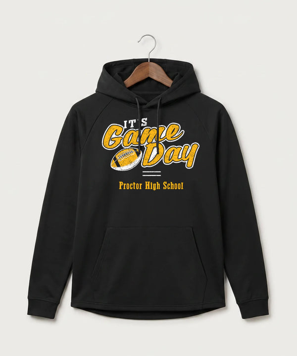 Proctor High School Football (Boys) - Black Hoodie - Full Front