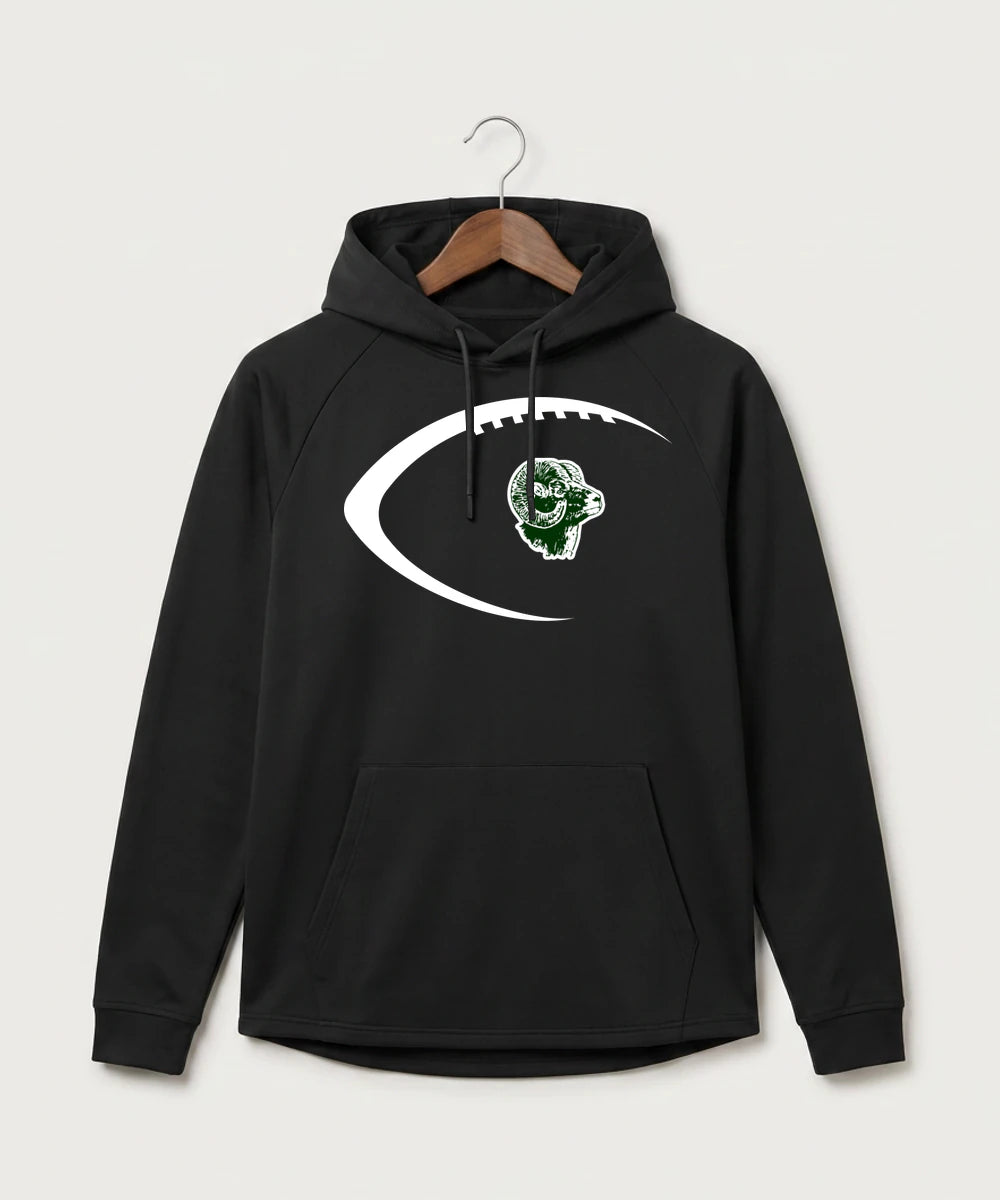 Roseau High School Football (Boys) - Black Hoodie - Full Front