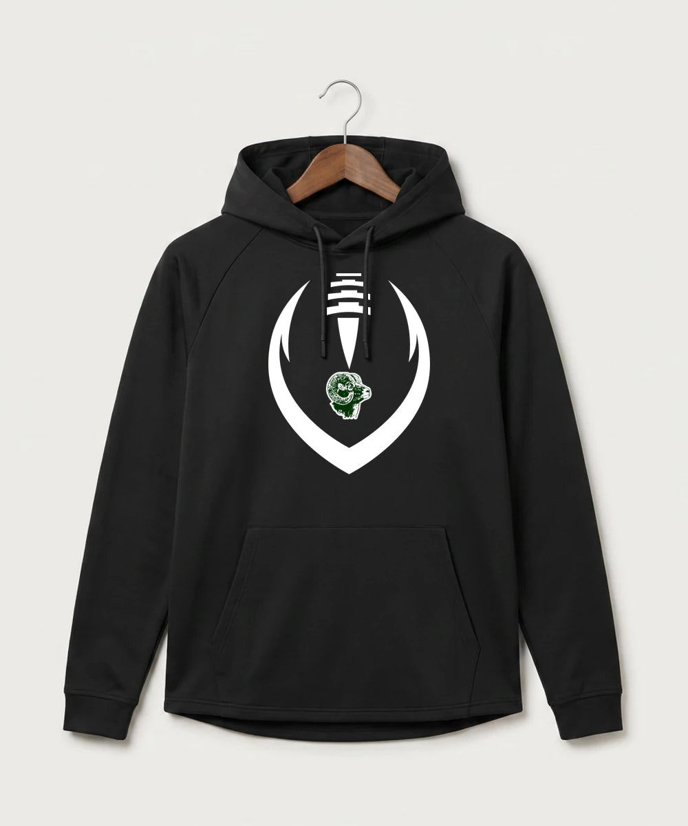 Roseau High School Football (Boys) - Black Hoodie - Full Front