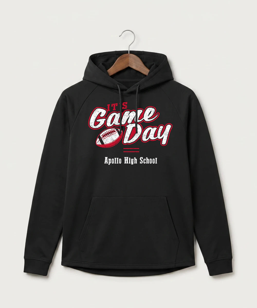 Apollo High School Football (Boys) - Black Hoodie - Full Front