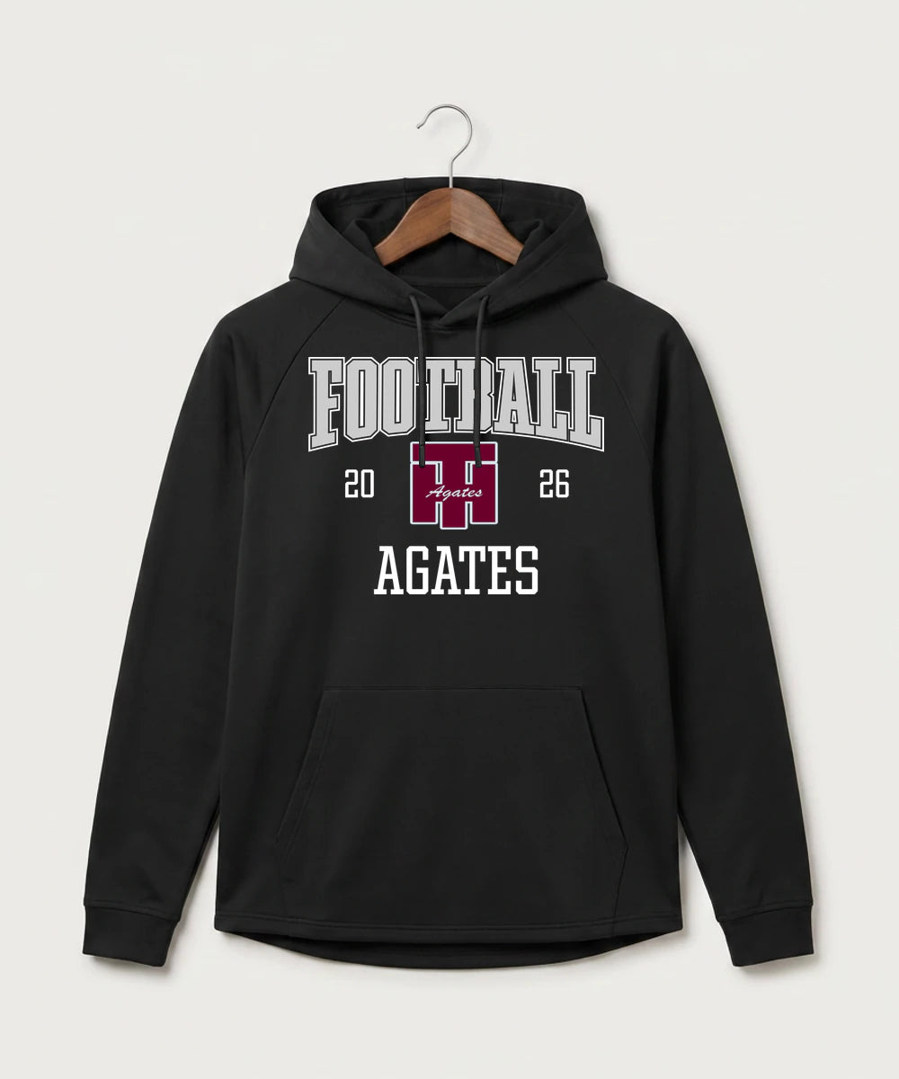 Two Harbors High School Football (Boys) - Black Hoodie - Full Front