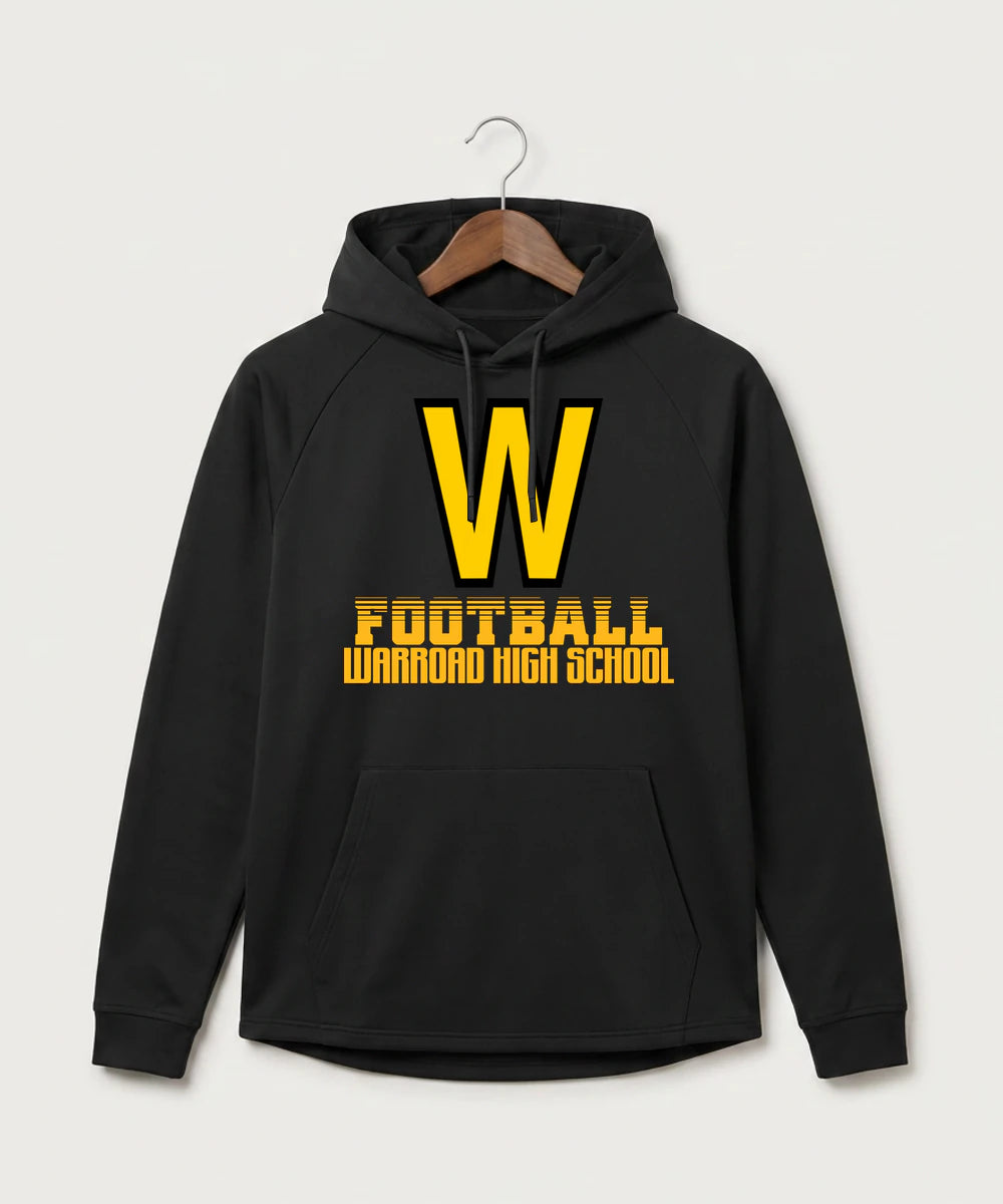 Warroad High School Football (Boys) - Black Hoodie - Full Front