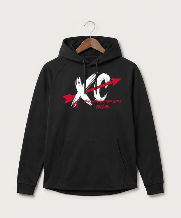 John Marshall High School Cross Country (Coed) - Black Hoodie - Full Front