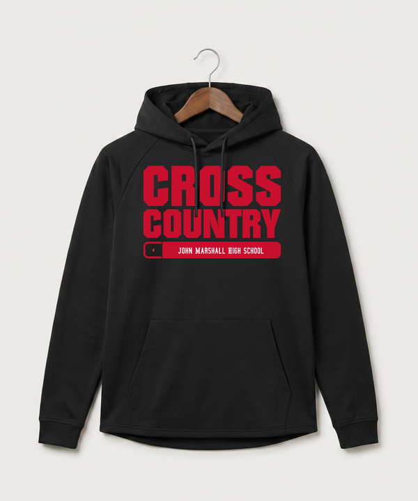John Marshall High School Cross Country (Coed) - Black Hoodie - Full Front