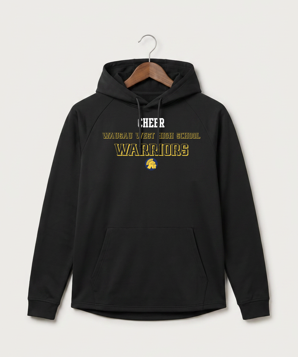 Wausau West High School Cheer - Black Hoodie - Full Front